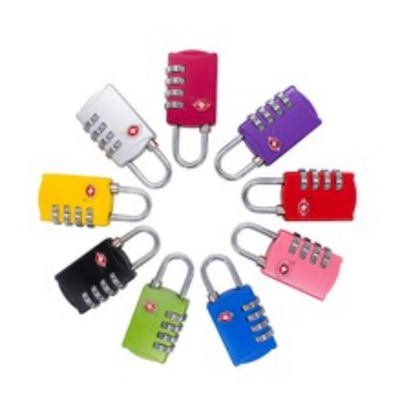 1Pc Security TSA Customs 3/4 Digit Combination Lock Anti-Theft Password Padlock Travel Suitcase Luggage Code Lock Cabinet Locker