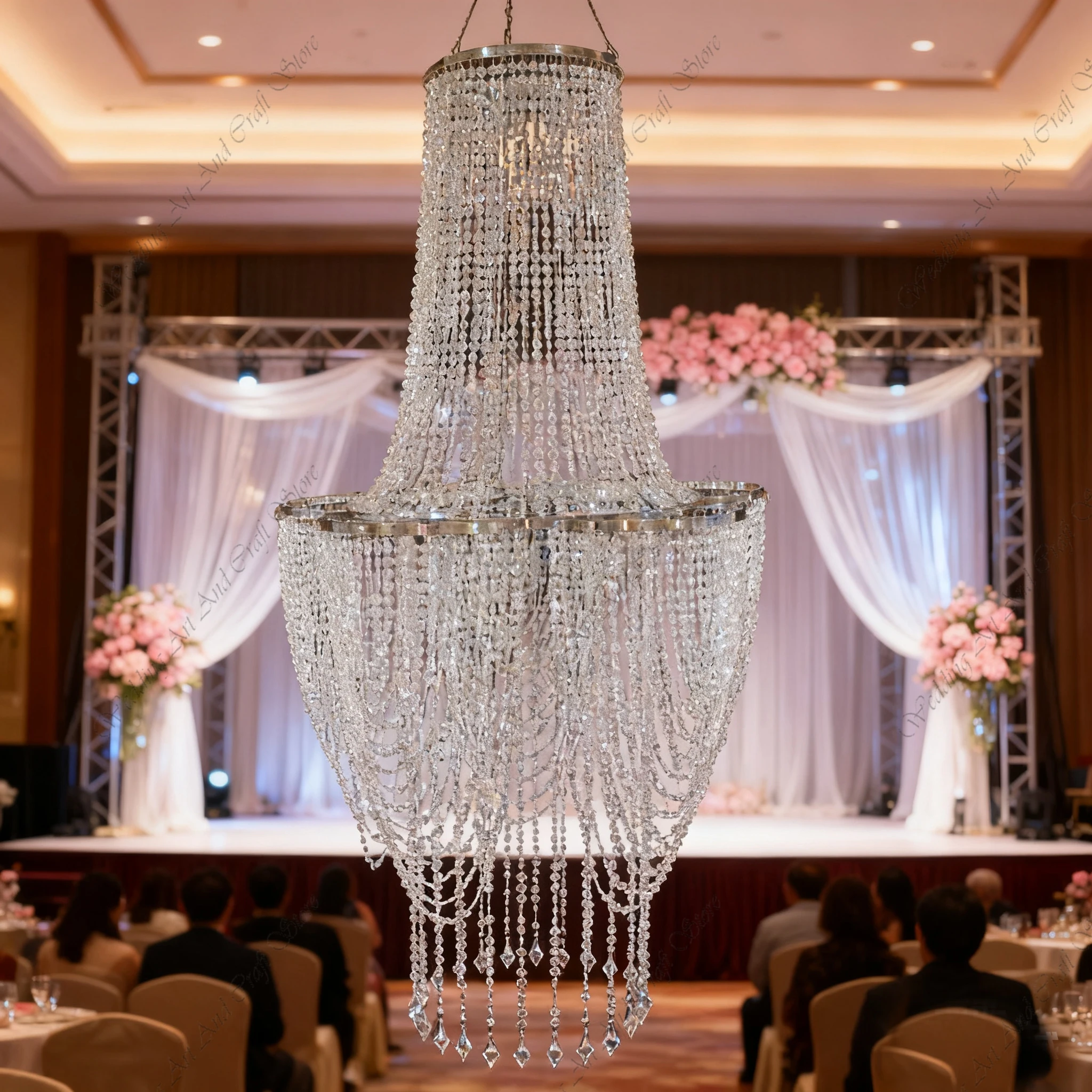 

2 шт. f30, акриловая люстра, хрустальные капли, потолочное свадебное украшение, светильник, освещение из бисера, современная люстра ivy302