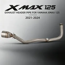 For Yamaha XMAX125 XMAX 125 2021-2024 Motorcycle Exhaust Manifold Kit Motorbike Exhausts 51MM Interface Escape Headers Line Pipe