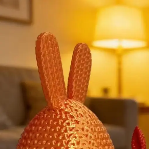 Easter Egg Decoration 3d Printed Easter Bunny Egg Prefilled Easter Basket Stuffers Decorative Bunny Egg for Home Office Desk