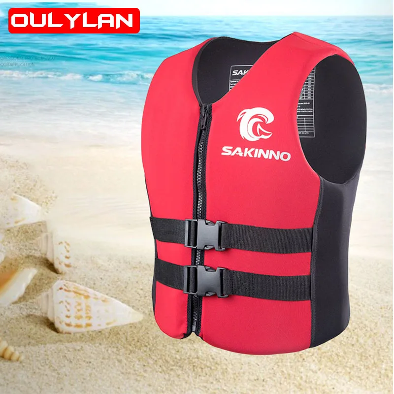 

New Neoprene Life Jacket Adult Children Water Sport Buoyancy Jacket Life Vest Swimming Boating Skiing Driving Vest Drifting