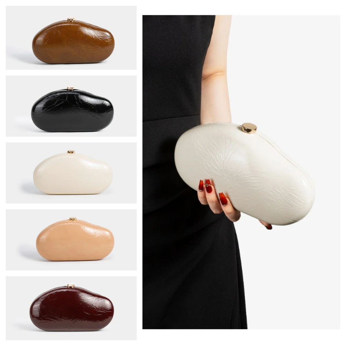 

Новый акриловый клатч, вечерняя сумочка, вечерние сумки на плечо, женская дорожная сумка из искусственной кожи в форме яйца