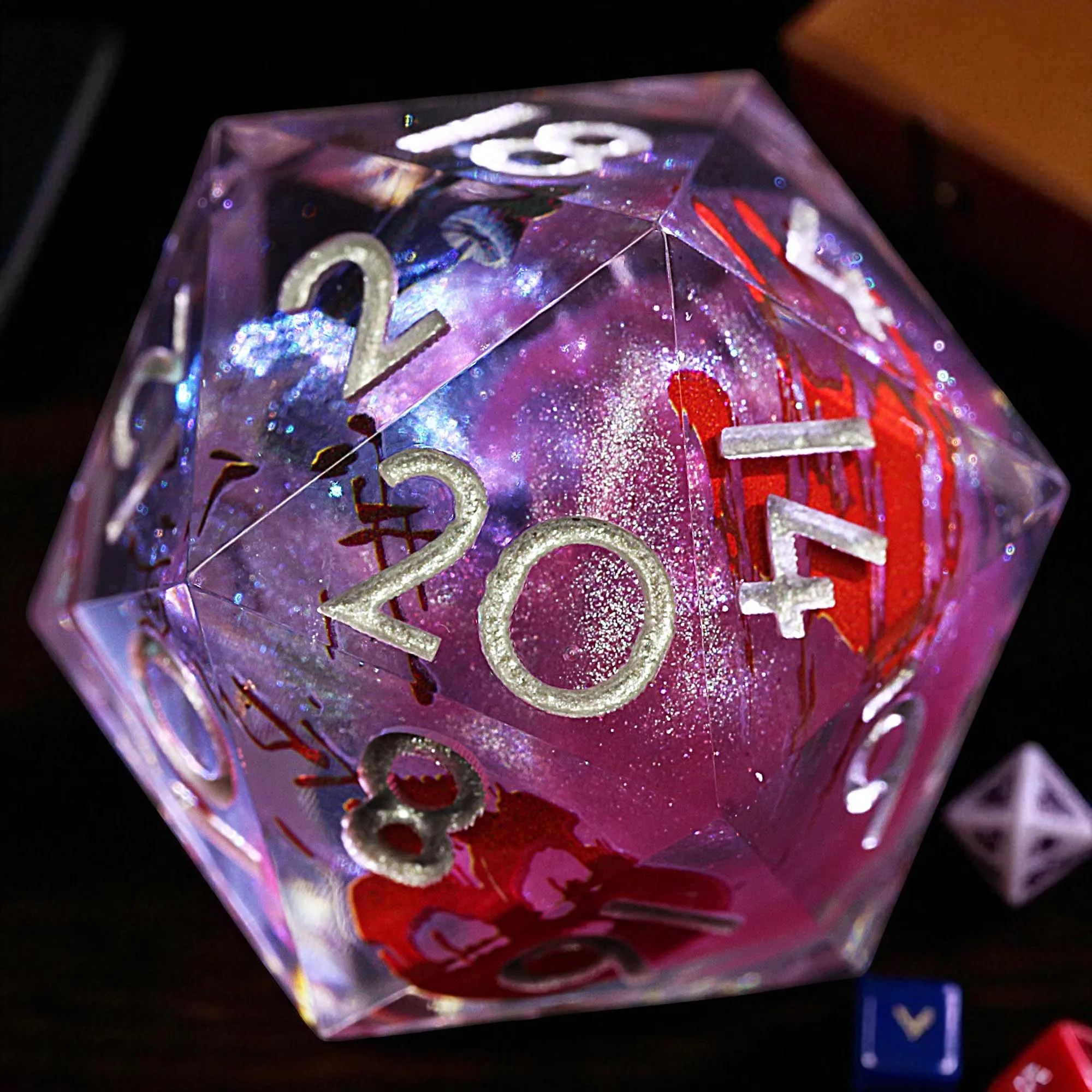 

Хэллоуин 9, набор из многогранной смолы, игральные кости DD, брызги розовой крови