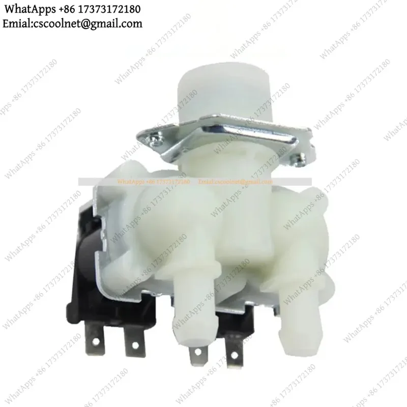 JS03 1PC 3-Way Solenoid Valve FPS180A Replacement Dual Head Water Inlet Valve For Drum Washing Machine