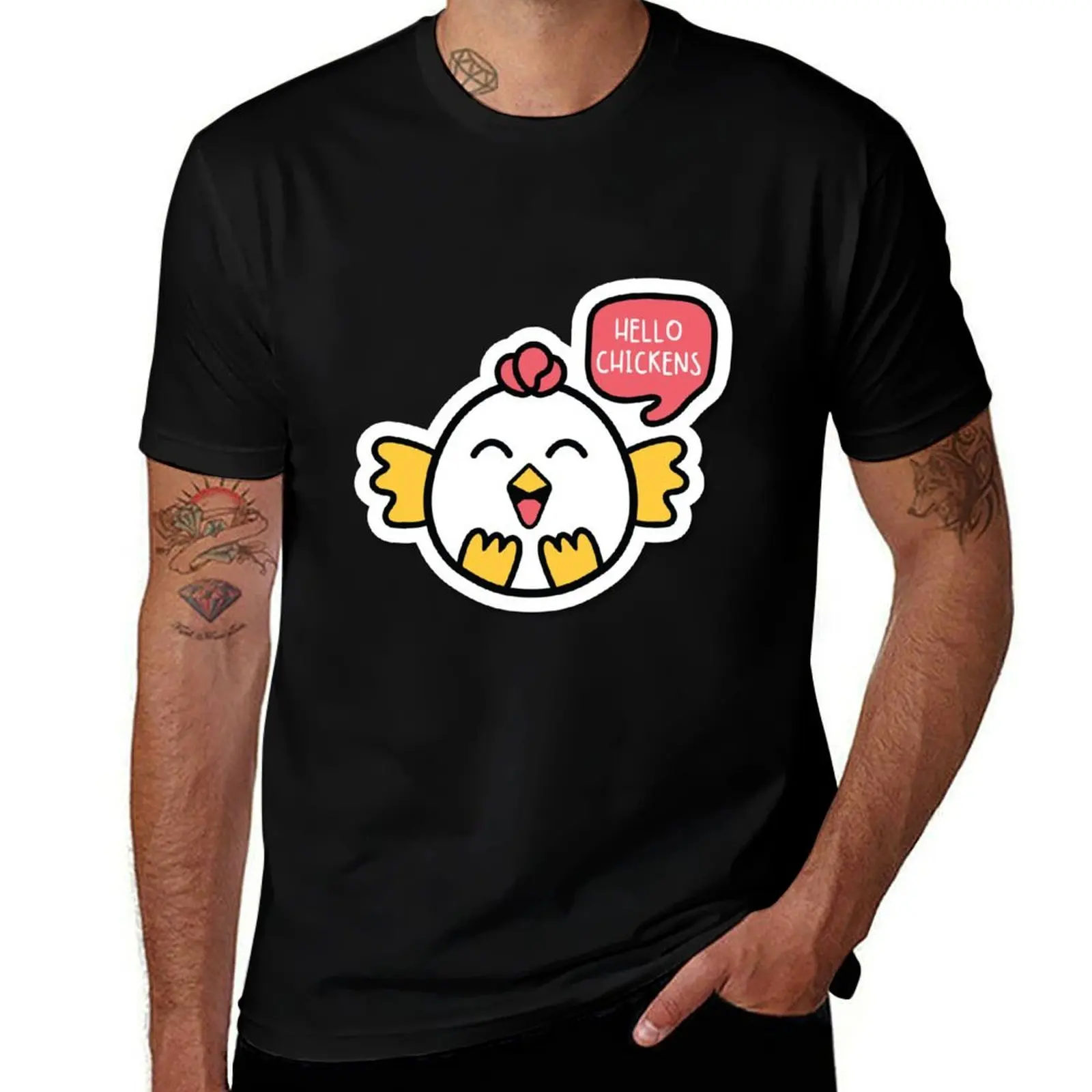 

Hello chickens! T-Shirt cotton t shirt pack man t shirt designer T-Shirt