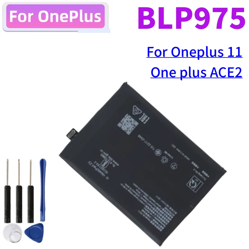 New Battery 4870mAh/5000mAh BLP975 Battery For One plus ACE2/One plus 11 Mobile Phone Batteries +Tools