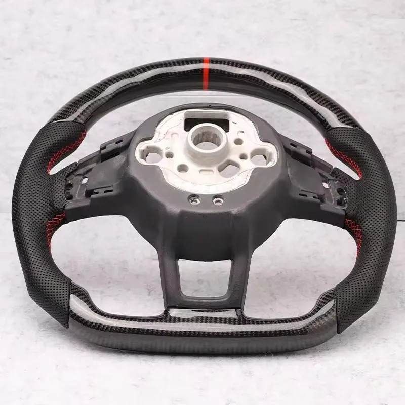 Koolstofvezel Stuurwiel Leer Voor Volkswagen Golf 7 7.5 GTI GTD GTE R 2013-2020 Polo GTI Tiguan passat DSG