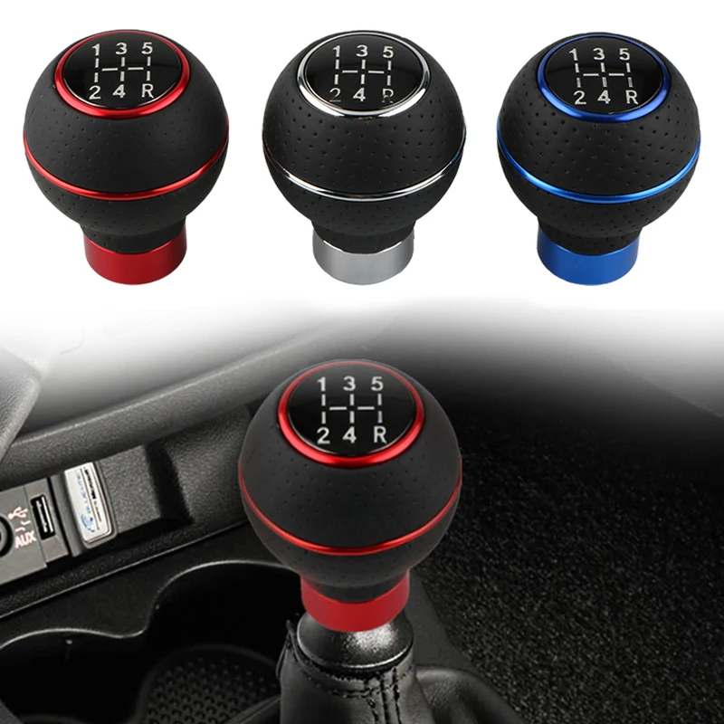 Universal Aluminium 5 Speed Car Gear Shift Knob M8 M10 M11 M12 For Manual Transmission Automatic Gear level Knob Shift Lever