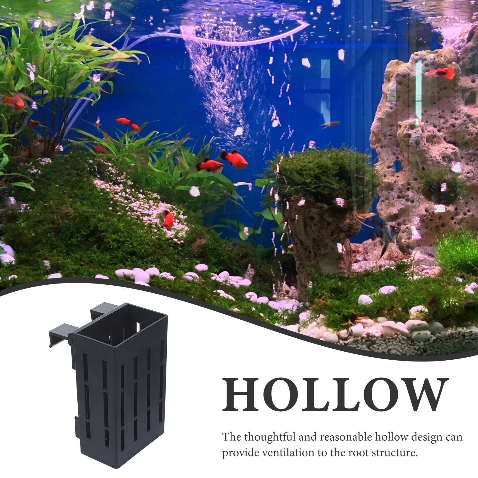 

3pcs Plastic Aquarium Plant Holder Fish Tank Aquatic Hanging Aquatic Planter Aquarium Stand Pots Holders Flowerpot Basket Plants