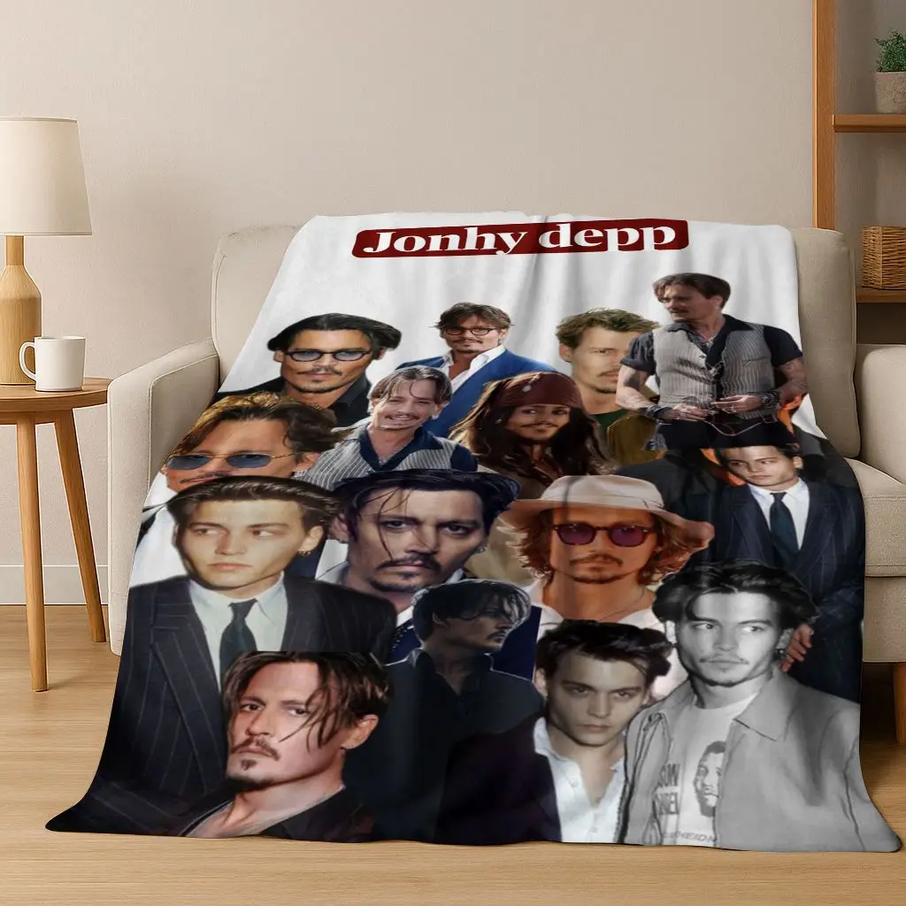 26 نمط جوني ديب الفن الفانيلا بطانية ، دافئة ومريحة لينة رمي بطانية للمنزل غرفة نوم أريكة تتحول لسرير نزهة غطاء مكتب هدية طفل #5