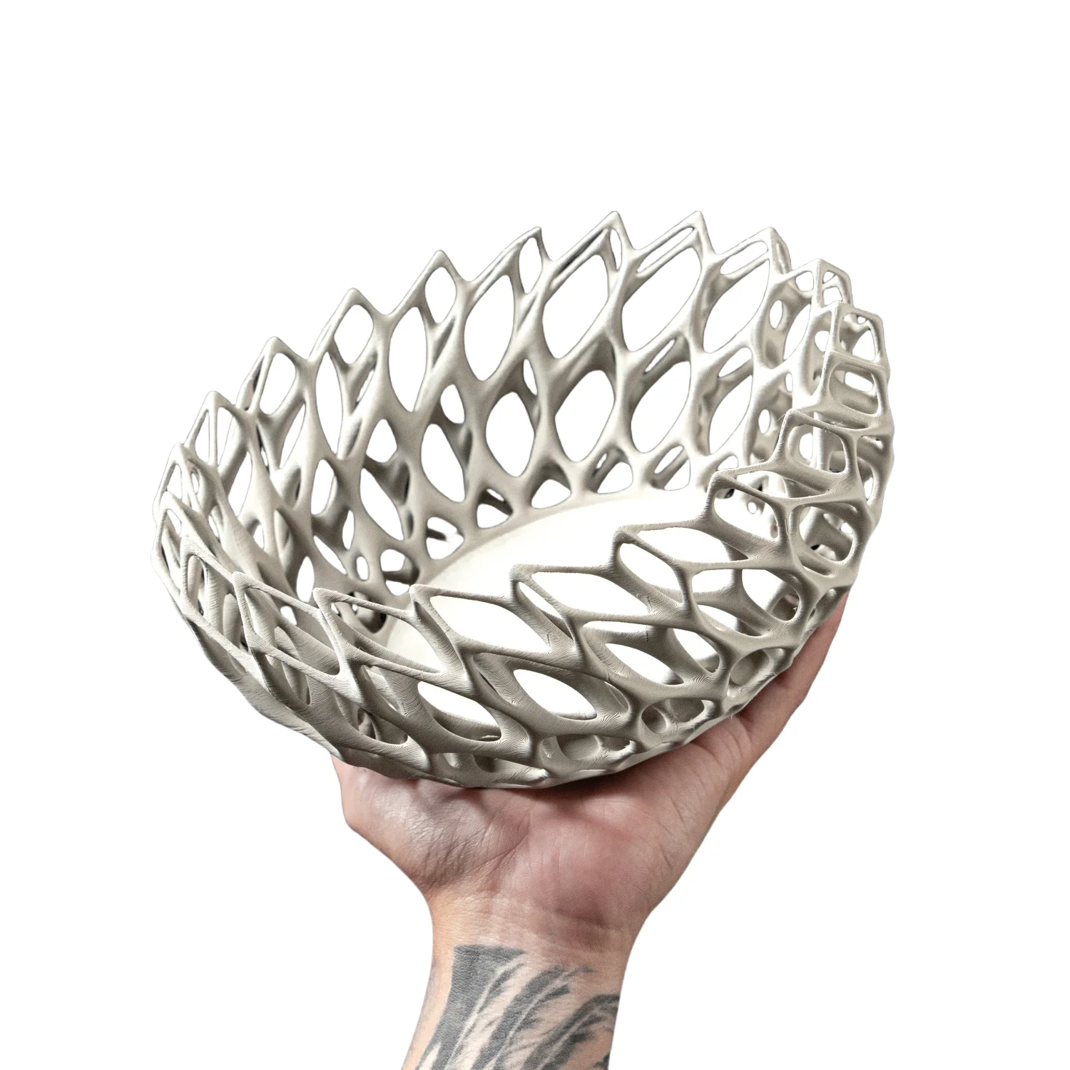 

3D Printed Storage Basket Hollowed Out Storage Dish Home Desktop Bread & Snack Tray Storage Basket For Living Room Table