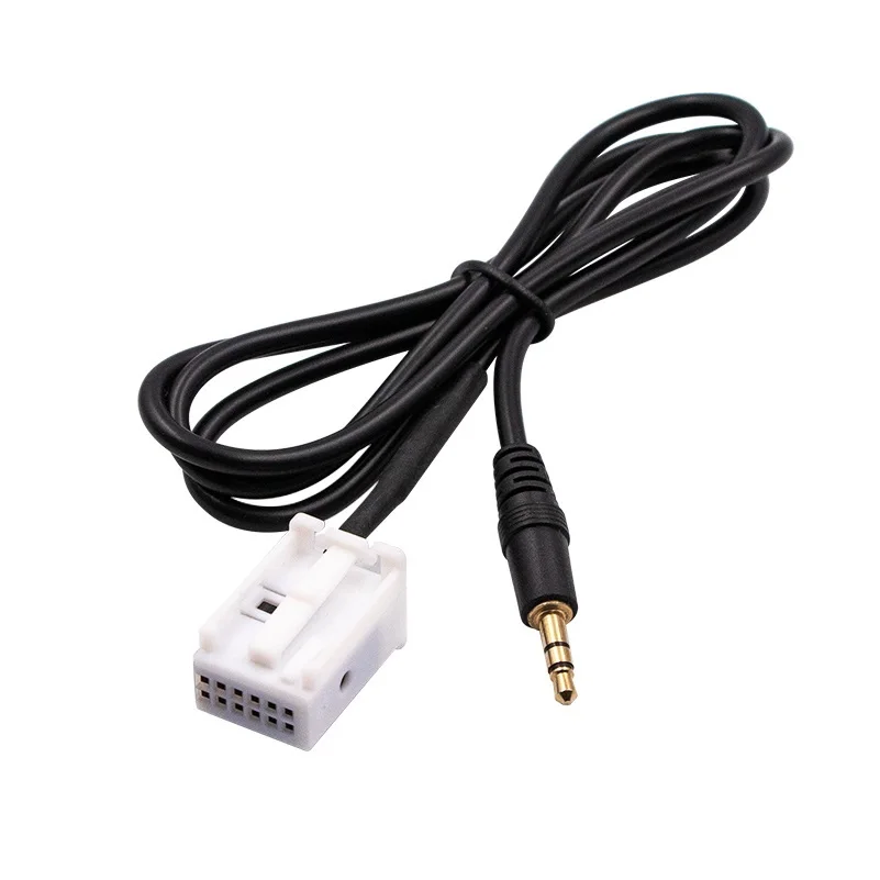 1szt Samochodowy kabel Aux 3,5MM MP3 Adapter audio do Peugeot 307 308 408 407 507 Sega Triumph Citroen C5 C2 RD4