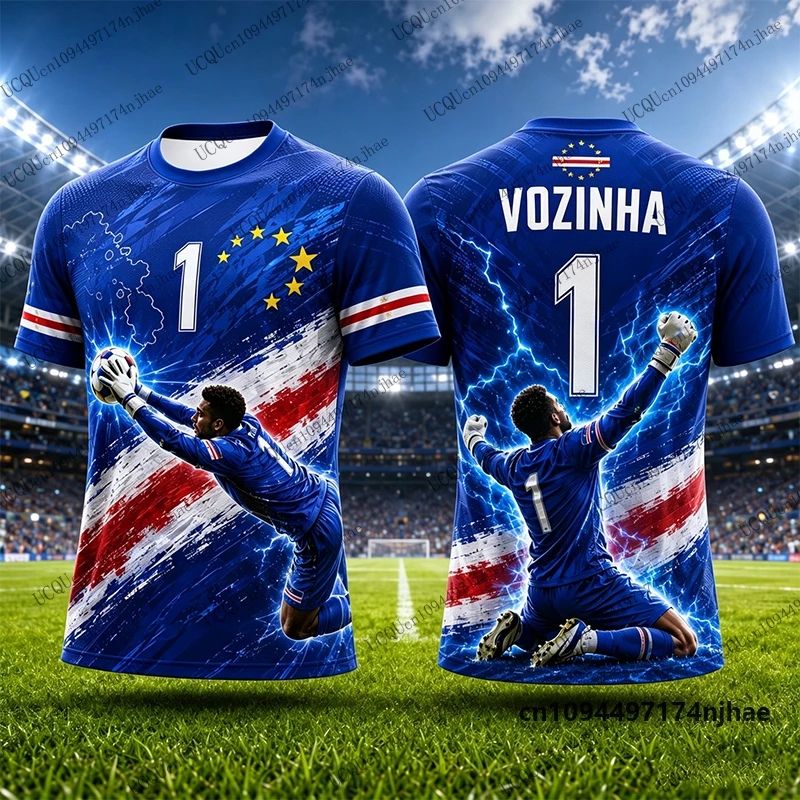 2026 Neue Kapverden Spezial-Vozinha # 1 bedrucktes Fußballtrikot für Kinder, T-Shirt, Sporttraining, Herren-T-Shirts, lässige Oberteile für Kinder/Erwachsene – Detail 5