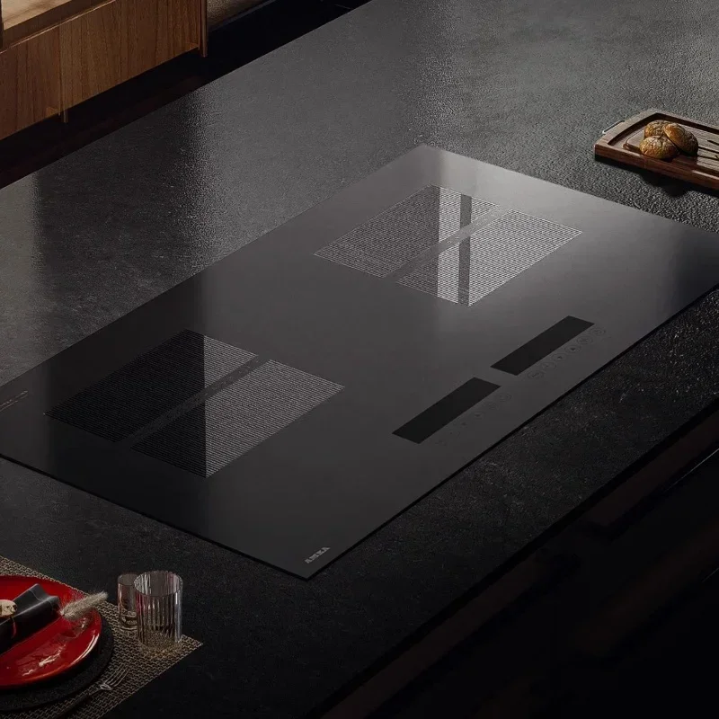 Cocina de Inducción Amka de 220V, placa de inducción con Control táctil de 735x435mm, potencia de fuego de 3400W, placas de inducción integradas, Cocina Dual