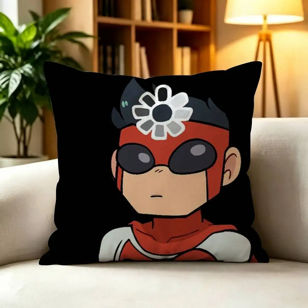 Super Hero I-Invincible Square Double-Sided Printed Pillow Case Sofa Cushion Cover Bedroom Bedside Decor