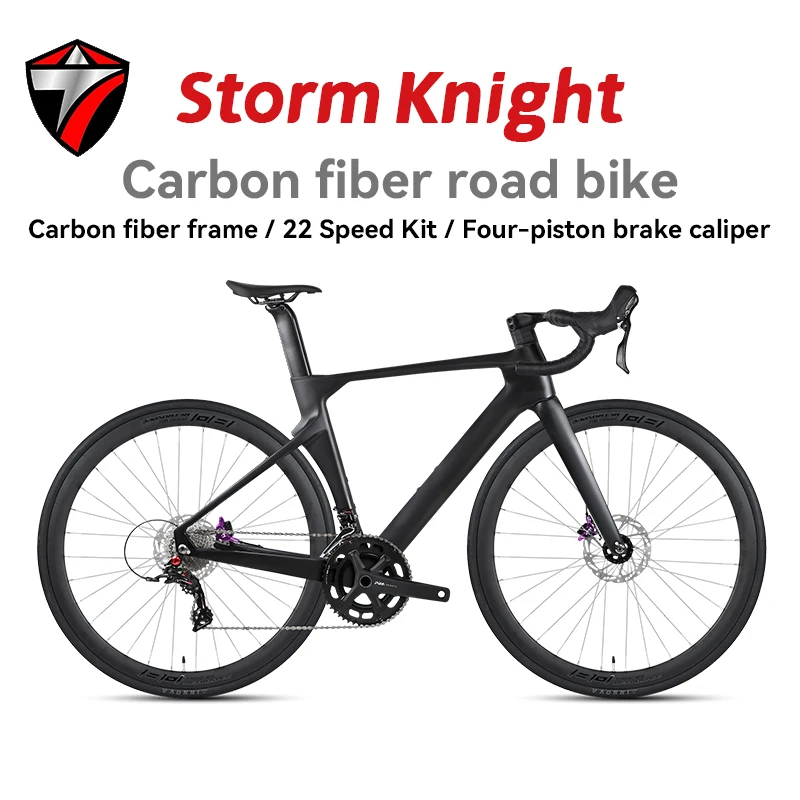 

TWITTER Carbon fiber 700C road bike 2X11 mechanical shift four-piston hydraulic disc brake adult men's racing bicycle