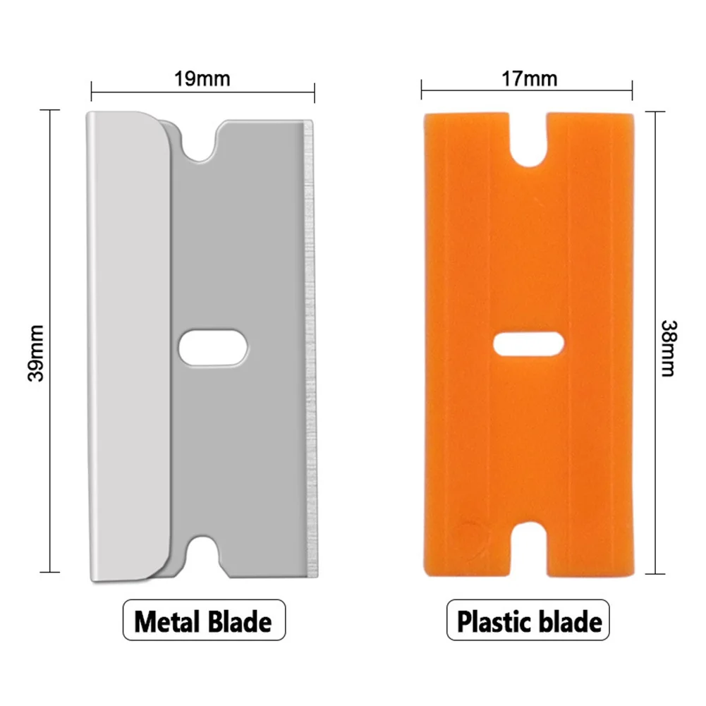 Easy to Use Vinyl Sticker Removal Tool, Ergonomic Design for Comfortable Grip Comes with 3 Plastic Blades and 3 Metal Blades