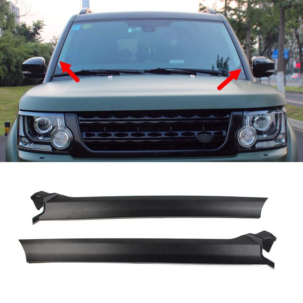 1Pair Black Car Front Wind Shield A Pillar Trim Molding For Land Rover Discovery 3 Discovery4 Car Accessories