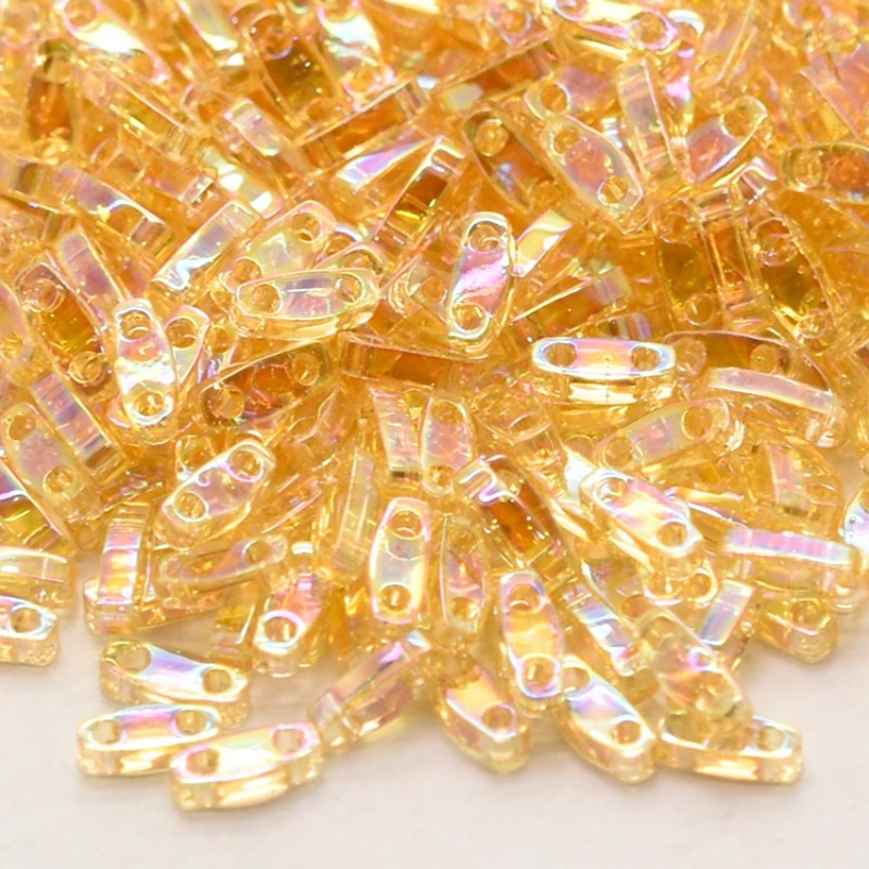 MIYUKI Transparent 5*1.2*1.9mm TILA Beads 2-Holes Square Flat Japan Colored Light Beads for DIY Jewelry Making  Accessories