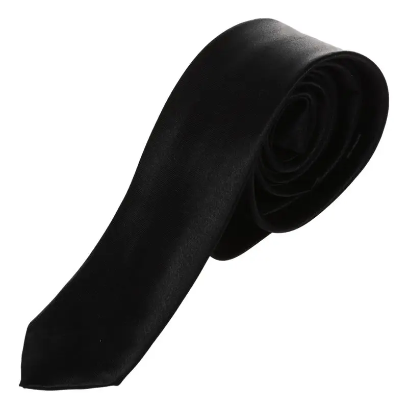 20X Black Polyster Skinny Neck Tie Necktie 57 Inch For Men Multi-Purpose