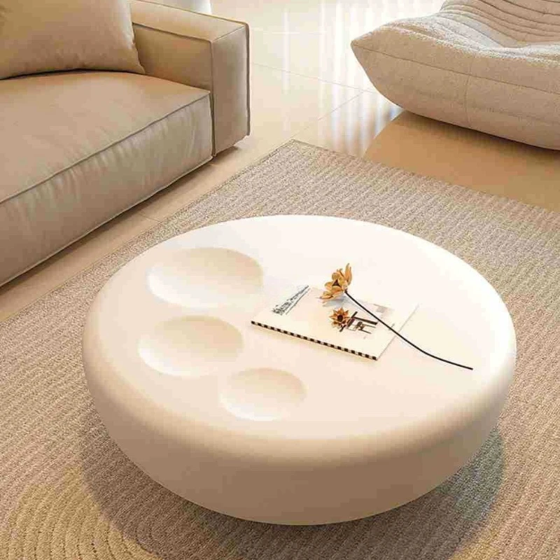 

Round coffee table, living room household small apartment cat claw coffee table