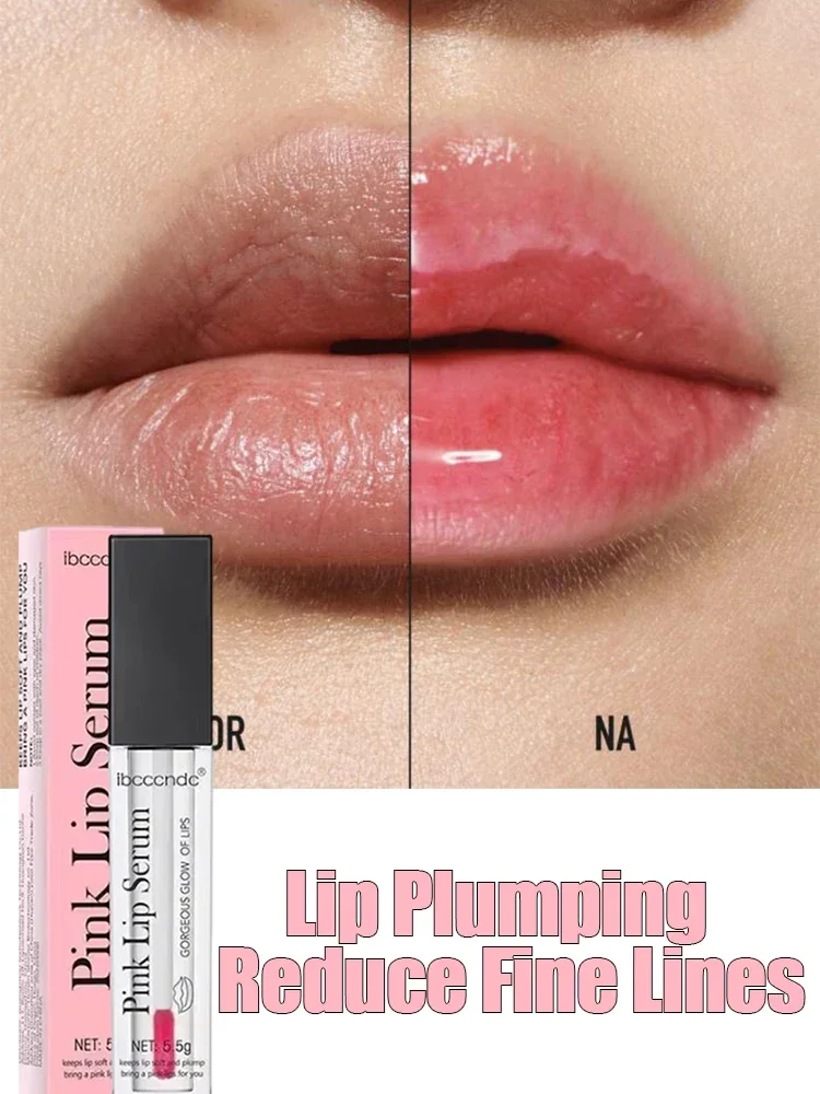 Natural Pink Serum Lips Pink Fresh Remove Dark Lips Gel Lightening Essence Cream Balm Repair Fine Line Brighten Lip Exfoliator