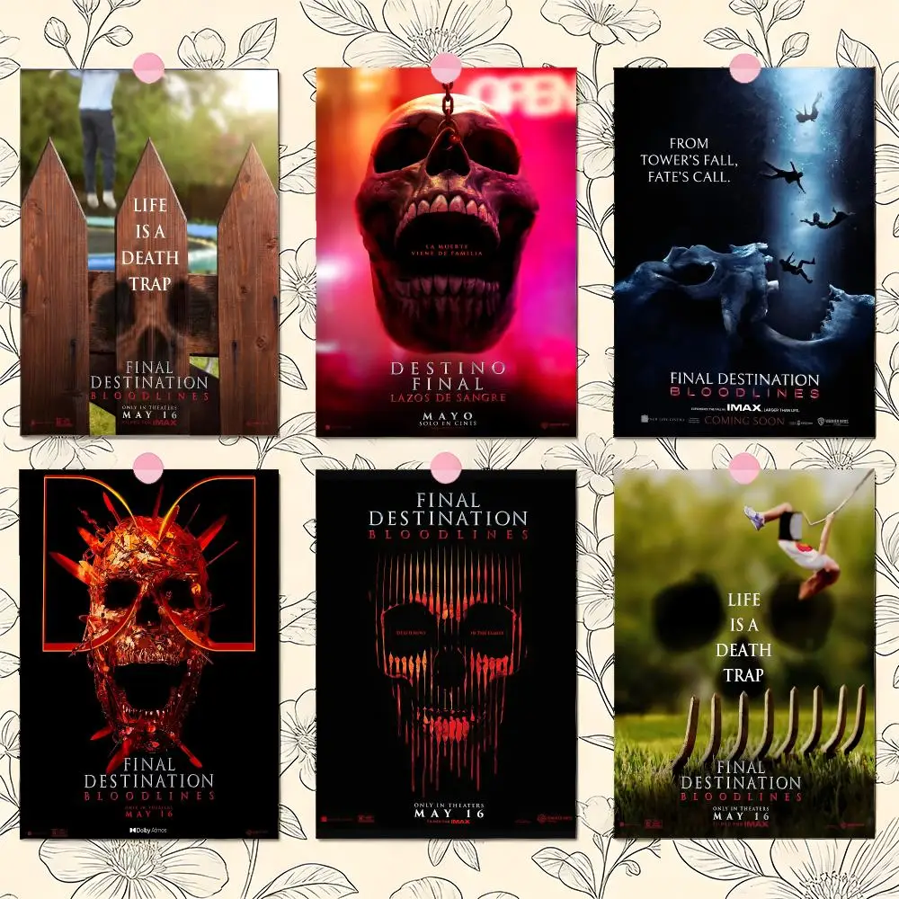 Movie F-Final Destination B-Bloodlines Poster Matte Self-Adhesive Wall Art Print Living Room Bedroom Home Decor