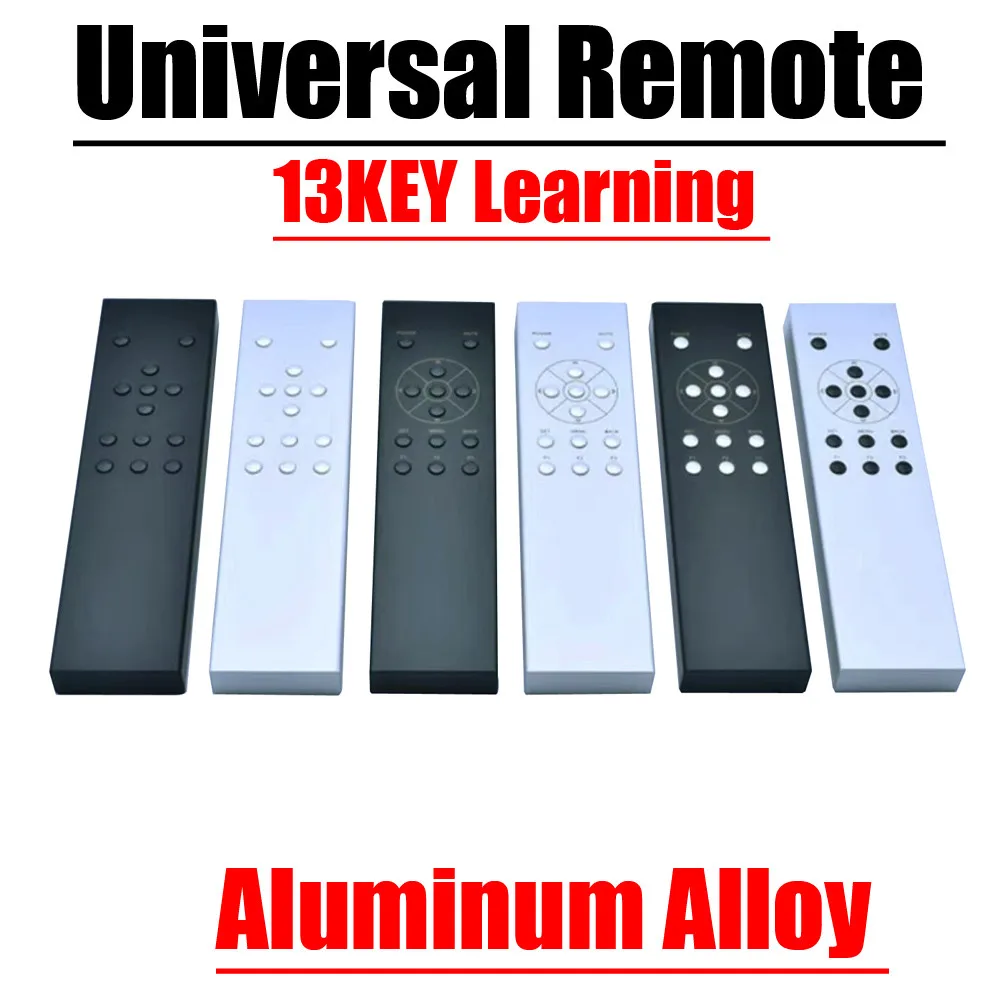 Universal Aprendendo Controle Remoto 13key Alumínio para tv de Áudio cd Vcd Dvd Decodificador Amplificador Pré-amplificador Set-top Box ir