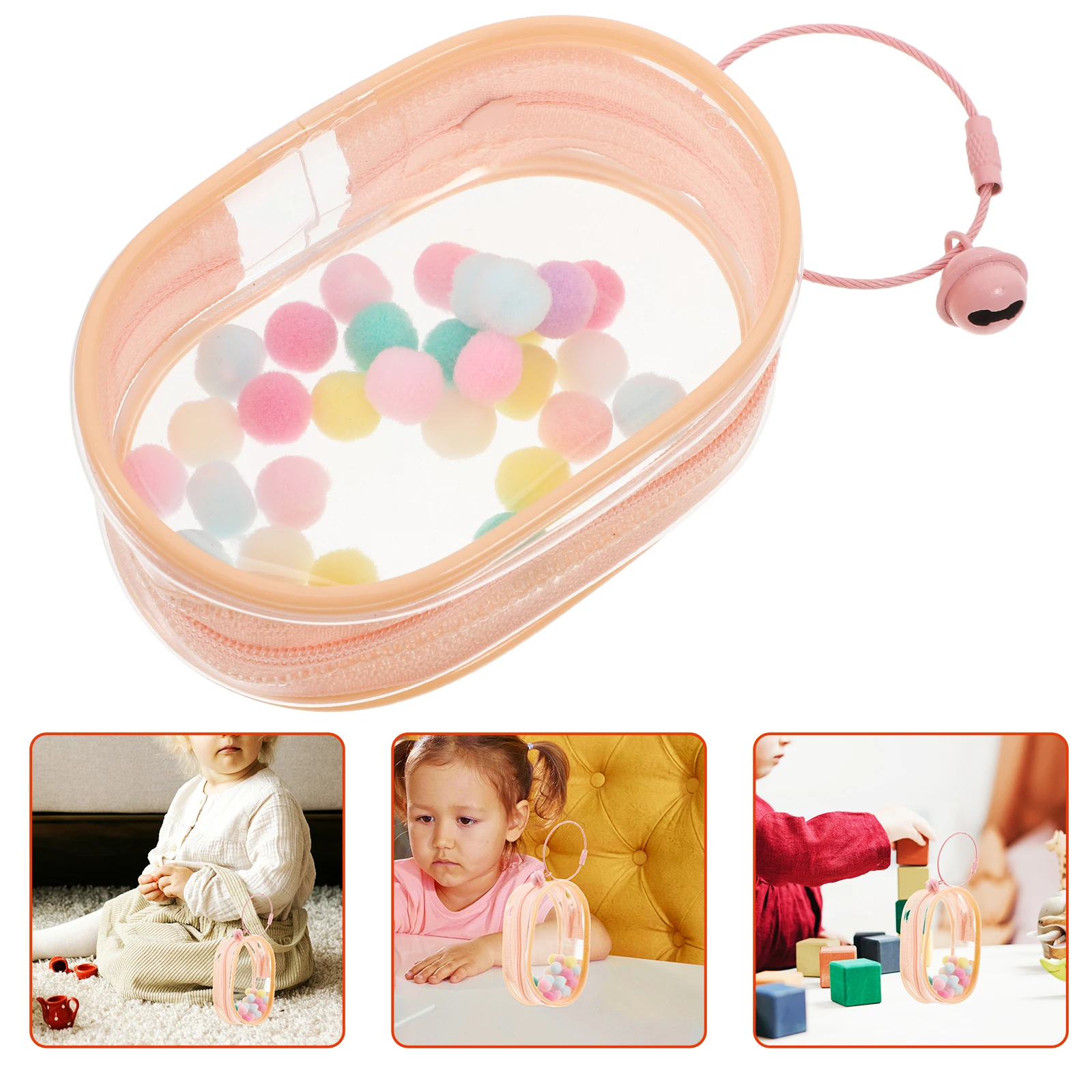 

Baby Walking Bag Clear Figure Display for Figures Charm Bone Case Keychain