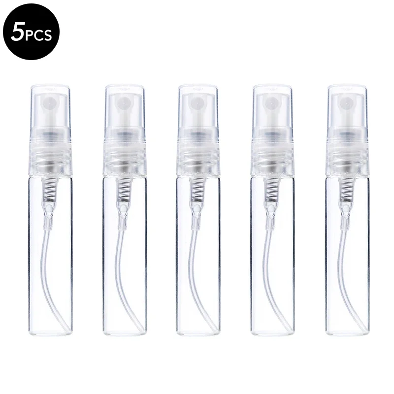 5/10 Stuks 3 Ml 5 Ml 10 Ml Clear Mini Parfum Glazen Fles Lege Cosmetica Fles Monster reageerbuis Dunne Glazen Flesjes