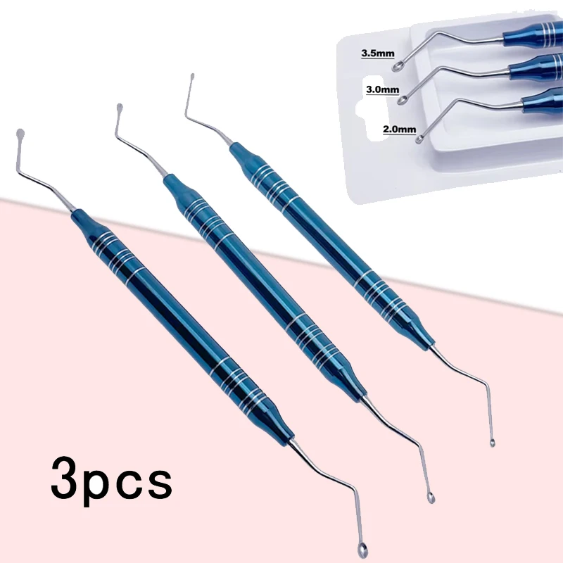 Dental Surgical Bone Powder Spoon Graft Scoop Set Curette Periodontal Cleaning Removal Instrument