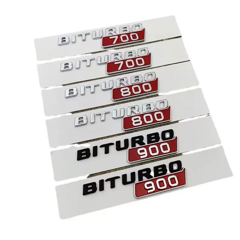 BITURBO 700 800 900 Letters badge Car Stickers for Mercedes Benz Brabus 800 900 refit car Accessories Side body Decorative Decal