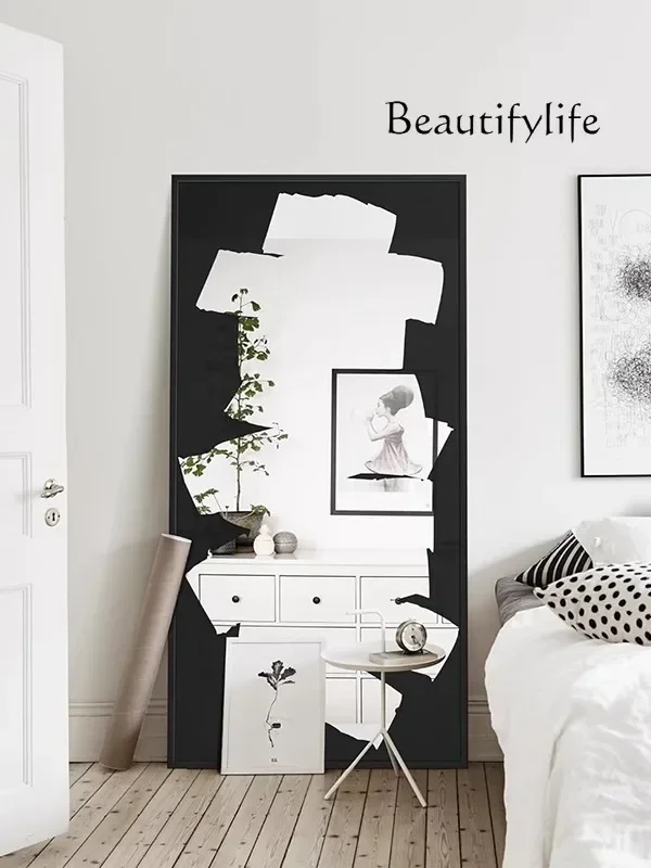 TT Simple modern artistic full body mirror light luxury floor designer decorative fitting mirror high-end