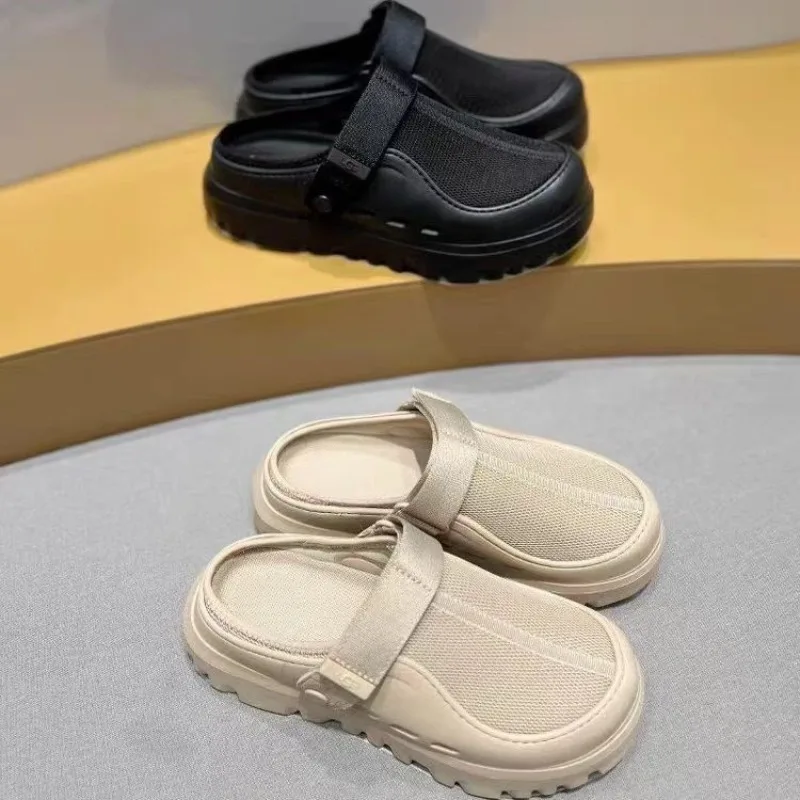 

Newstylethick-soled Height-increasingslip-onVelcro Sandals Breathable Andlightweight Suitable Foroutdoor Wear Beach Couple Shoes