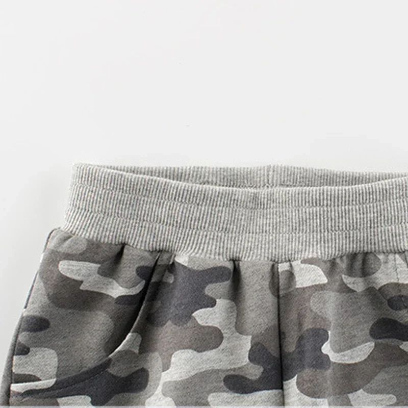 2025 Summer Shorts Gray Camouflage Boys Pants Children's Casual Stretch Waist Beach Short Cotton Kids Panties Dropship