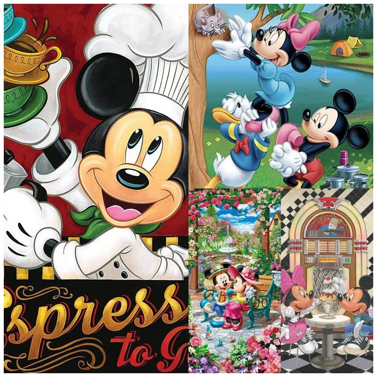 Disney 5D DIY Diamond Painting Minnie Mickey Mouse Donald Duck Picture of Rhinestones Mosaic Diamond Cross Stitch Kit Home Decor