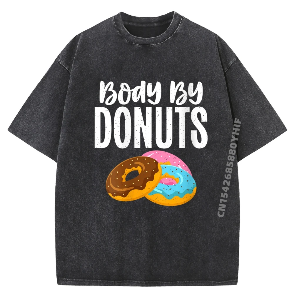 

Женская футболка Body By Donuts Lover Fat, роскошная дизайнерская мужская забавная футболка с коротким рукавом, мужская повседневная стираная одежда