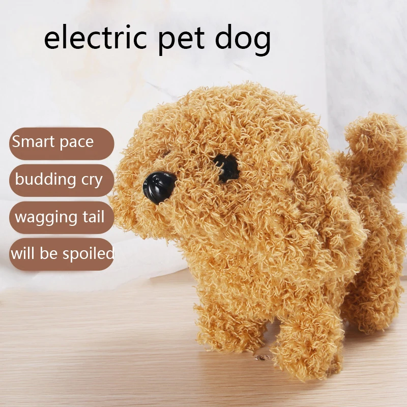 Animale domestico elettronico Robot interattivo cane corteccia Stand guinzaglio giocattoli elettronici cucciolo di peluche simpatici giocattoli per animali domestici per bambini regali per bambini