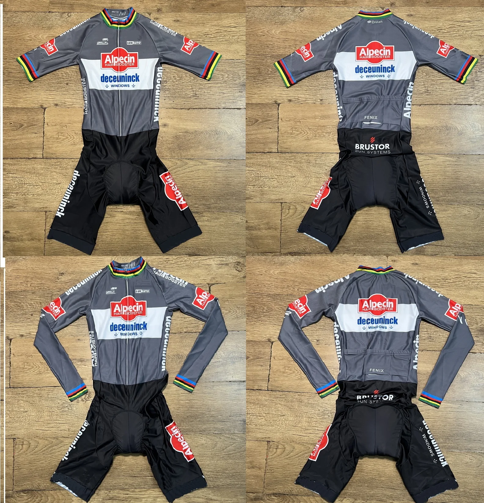 LASER CUT Skinsuit 2025 Alpecin-Deceuninck TEAM MVDP Bodysuit SHORT Cycling Jersey Bike Bicycle Clothing Maillot Ropa Ciclismo