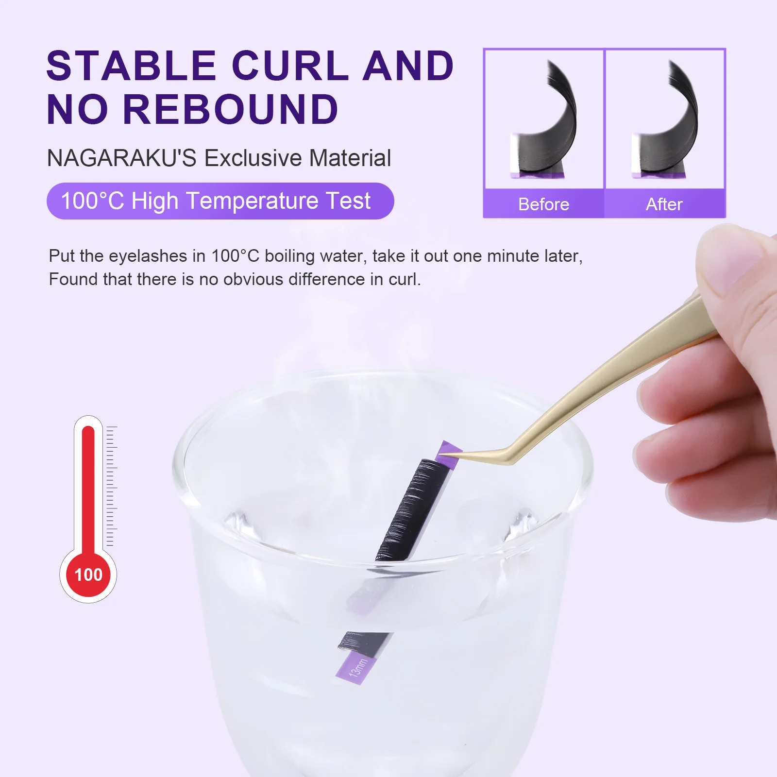 NAGARAKU 모든 크기 6 케이스 C D CC DD 컬 가짜 밍크 속눈썹 확장 개별 속눈썹 인공 가짜 속눈썹