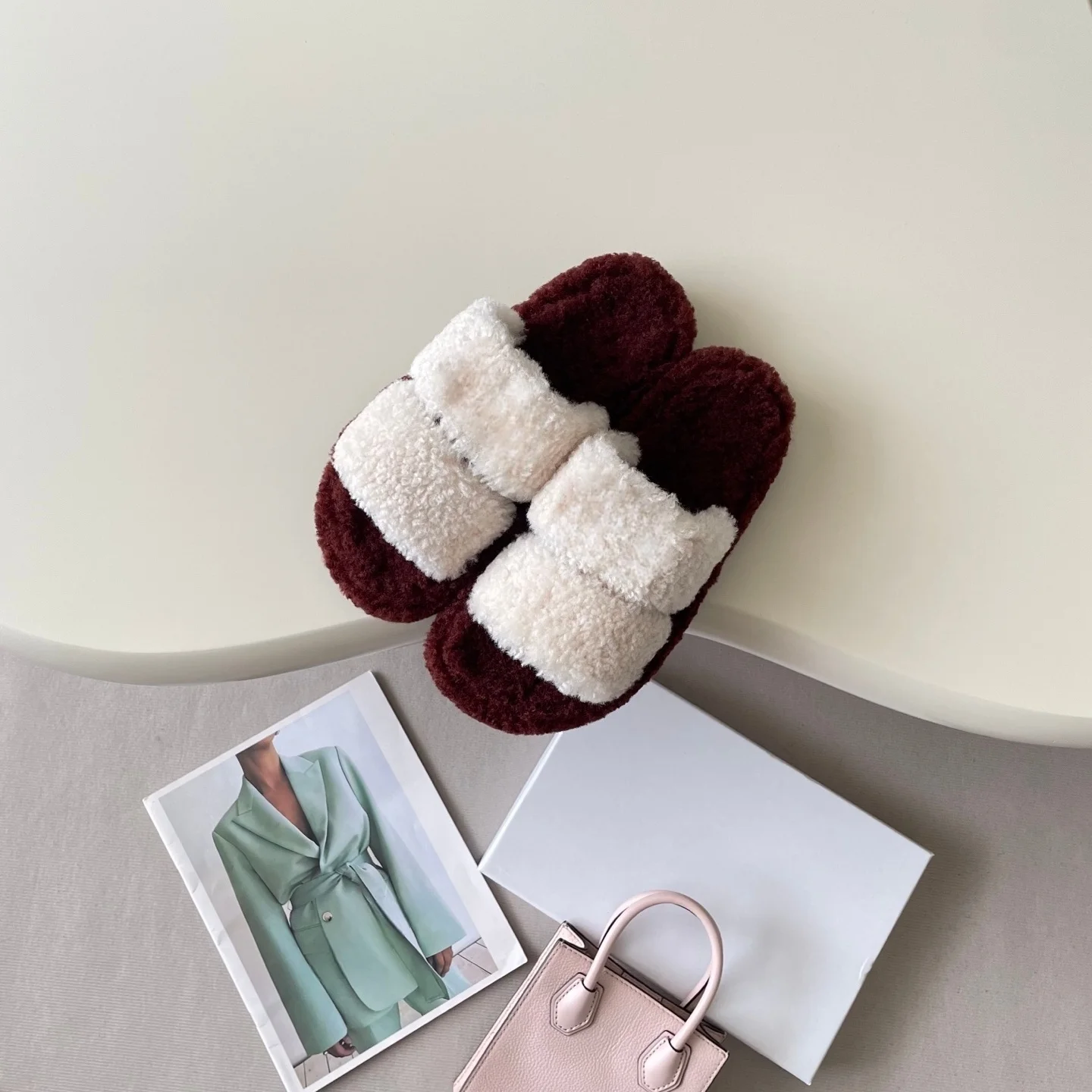 

Women Home Slippers Winter Warm Shoes Woman Slip On Flats Slides Female Slippers