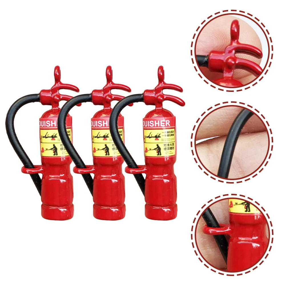 3 Pcs Automatic Mini Fire Extinguisher Tots Toys Water Soaker Iron Miniature Extinguishers