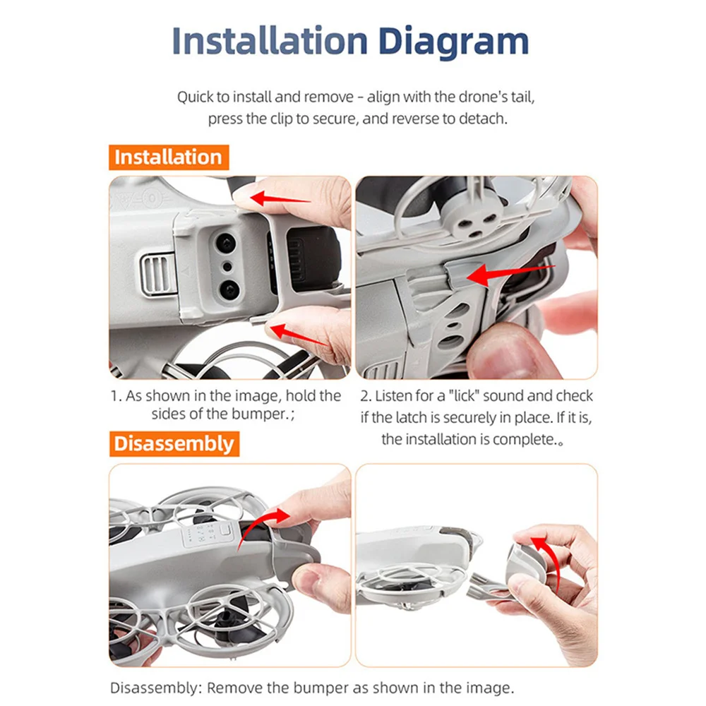 Ochrona Gimbala, Ochraniacz Obiektywu, Plastikowa Listwa Antykolizyjna do DJI Neo, Akcesoria do Drona, Ochraniacz Gimbala, Lekka Listwa Ochronna
