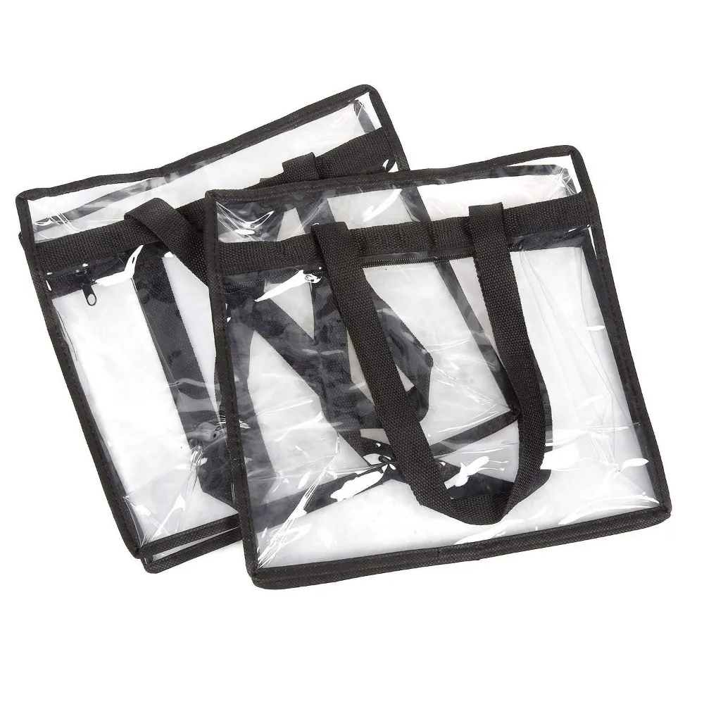 Simple Transparent Shoulder Bag Large Capacity with Zipper Tote Bag PVC Handbag