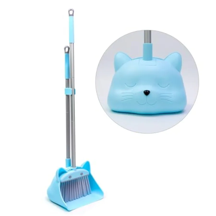 

28'' Mini Broom and Dustpan Set - Toddler Cleaning Toy Toddler Household Helper Parent-Child Interactive Play Cleaning Tool Cut
