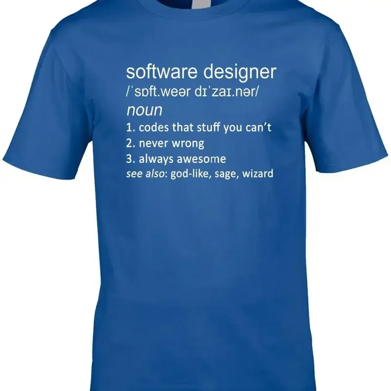 Software Designer Definition T Shirt It Guy Job Work Coder Coding Mens