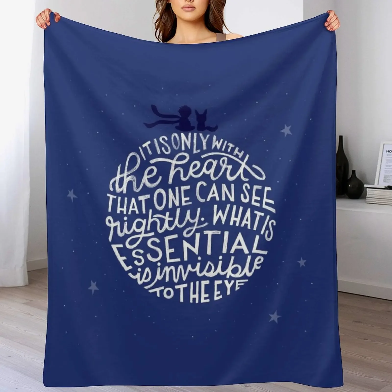 

It Is Only With The Heart That One Can See Rightly Throw Blanket Warm Napping Blanket for Office Couch Bed