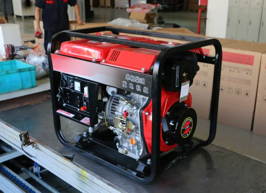 Yhs Fast Delivery 3000W 5000W 6000W 9000W 220V Open Type Small Electric Power Portable Power Diesel Generators for Home