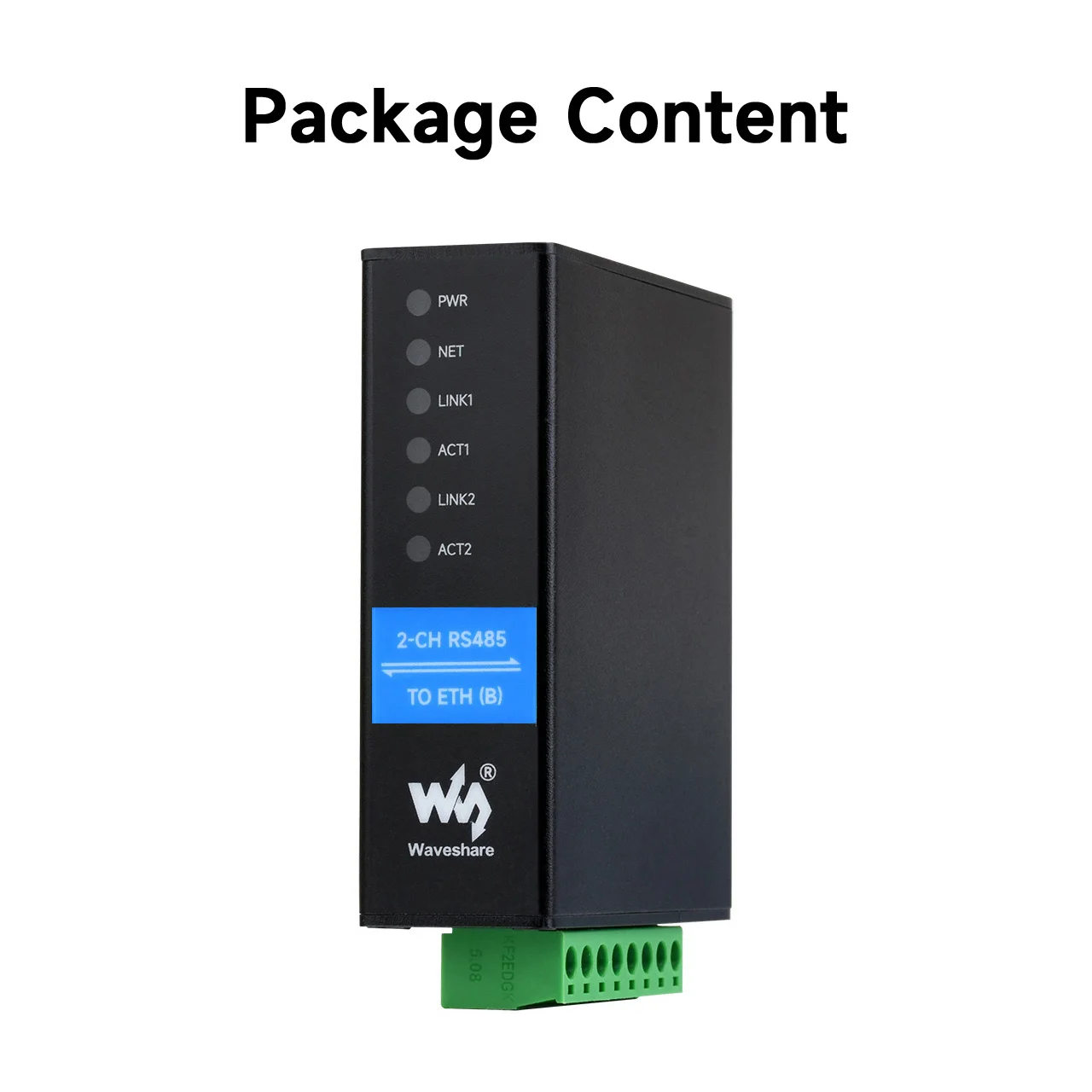 Waveshare 2-Ch RS485 To RJ45 Ethernet Serial Server, Dual Channels RS485 Independent Operation, Modbus gateway, MQTT gateway