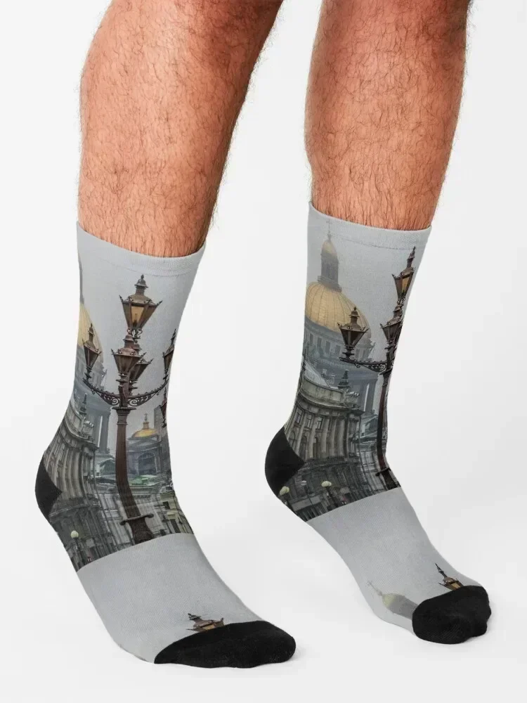 Street lights of Saint Petersburg Socks snow kids shoes basketball Women Socks Men's